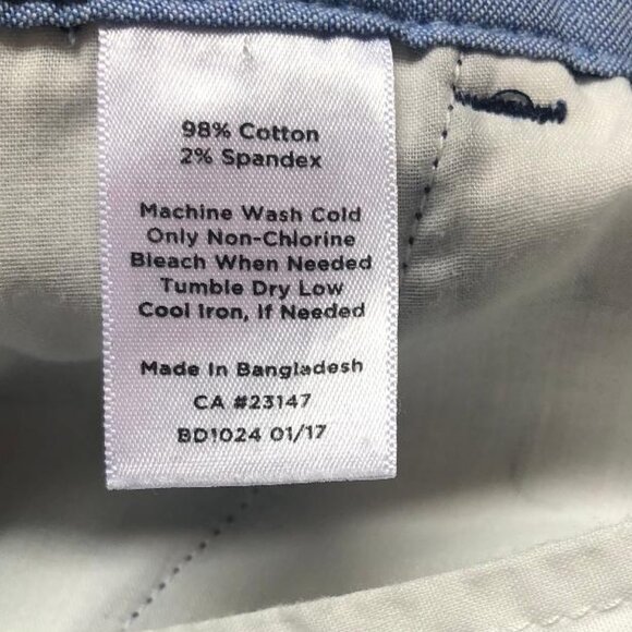 Talbots, The Weekend Chinos, Dark Blue w/White Paisley Print, Size 10 - Picture 6 of 9